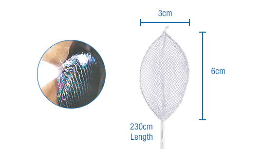 Dimensions of Roth Net Retriever Standard. 3cm width x 6cm height x 230cm length