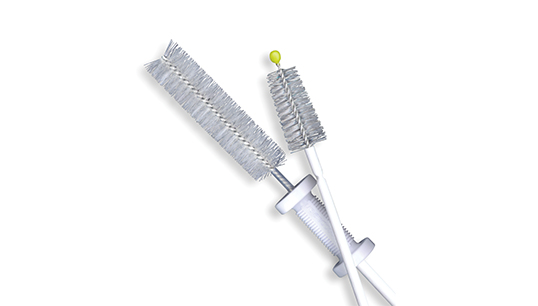 Double-Header combination cleaning brush - endoscopy