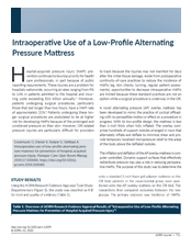 Link to Use of a Low-Profile AOP Mattress Study
